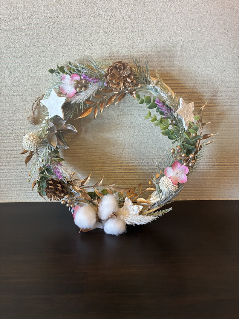 ミニクリスマスリース作り