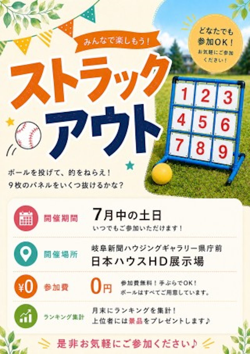 得点を競って対決！ストラックアウト大会