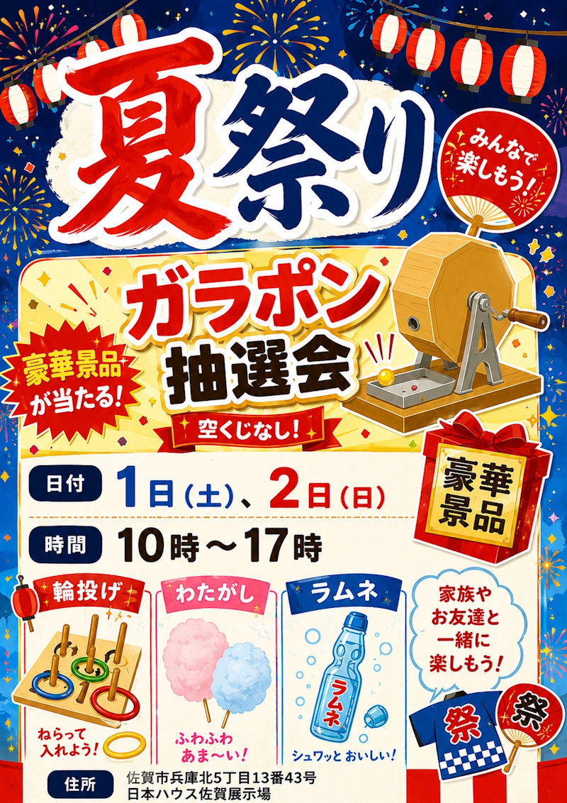 夏祭り＆ガラポン抽選会