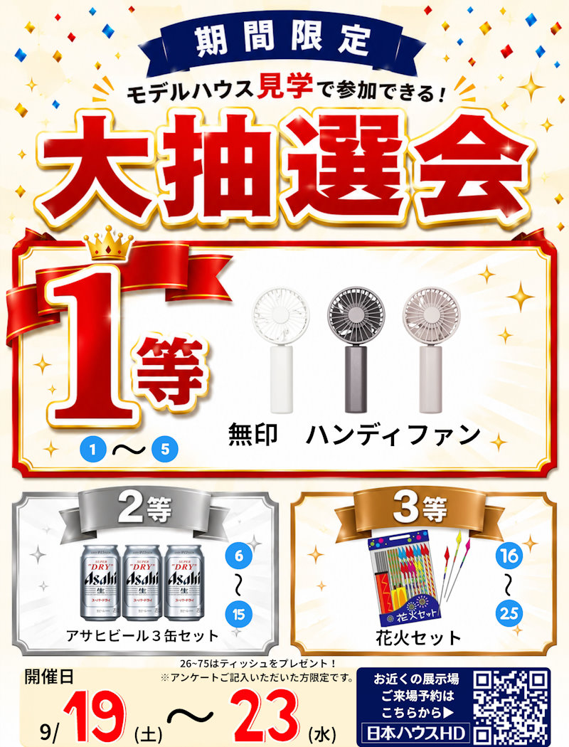 モデルハウス大抽選会