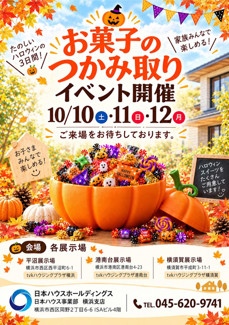ハロウィンお菓子つかみ取りイベント