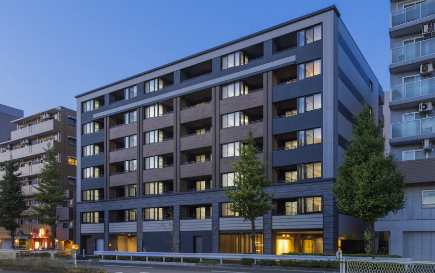 外観南西面夜景