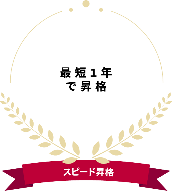 最短1年で昇格 スピード昇格