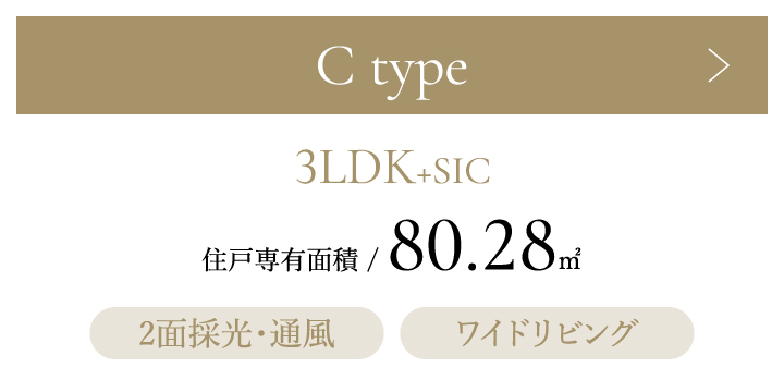 Cタイプ 3LDK+SIC
