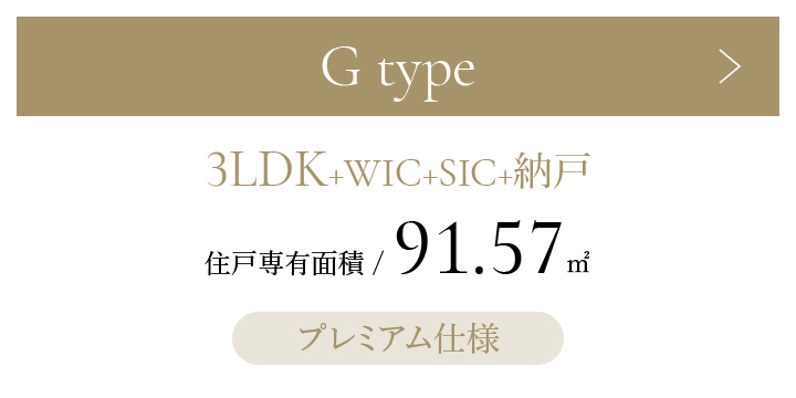 Gタイプ 3LDK+WIC+SIC+納戸