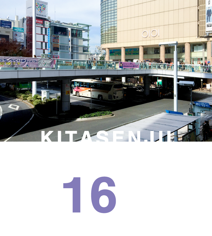 北千住16分[各停利用、南流山で快速に乗り換え。通勤時は区間快速利用で１９分。]