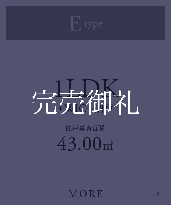 Eタイプ 1LDK+WIC+納戸