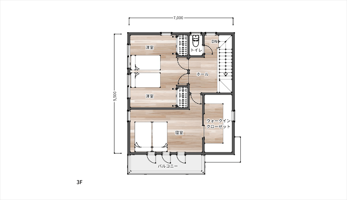 プラン2 3F間取り