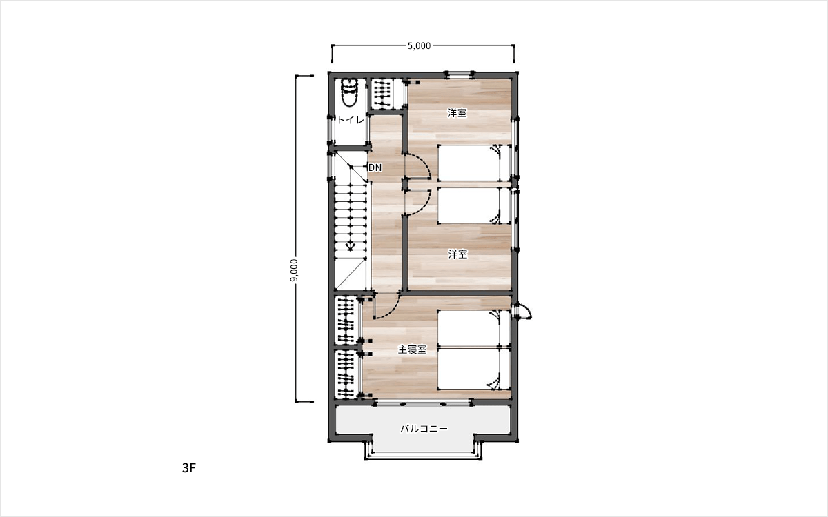 プラン2 3F間取り