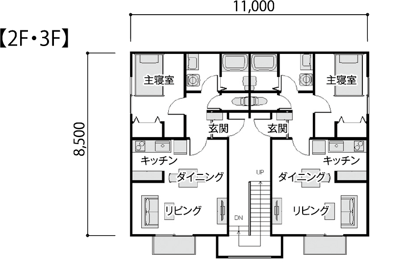 間取り2・3階
