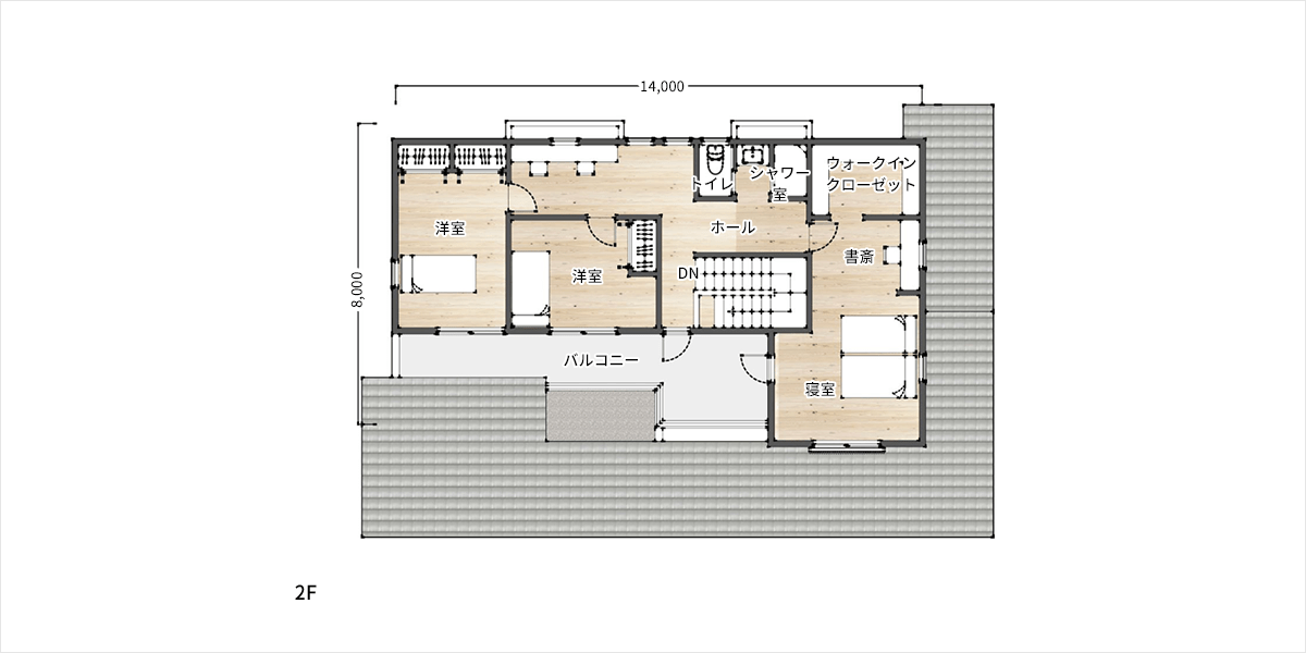 同居型 2F間取り