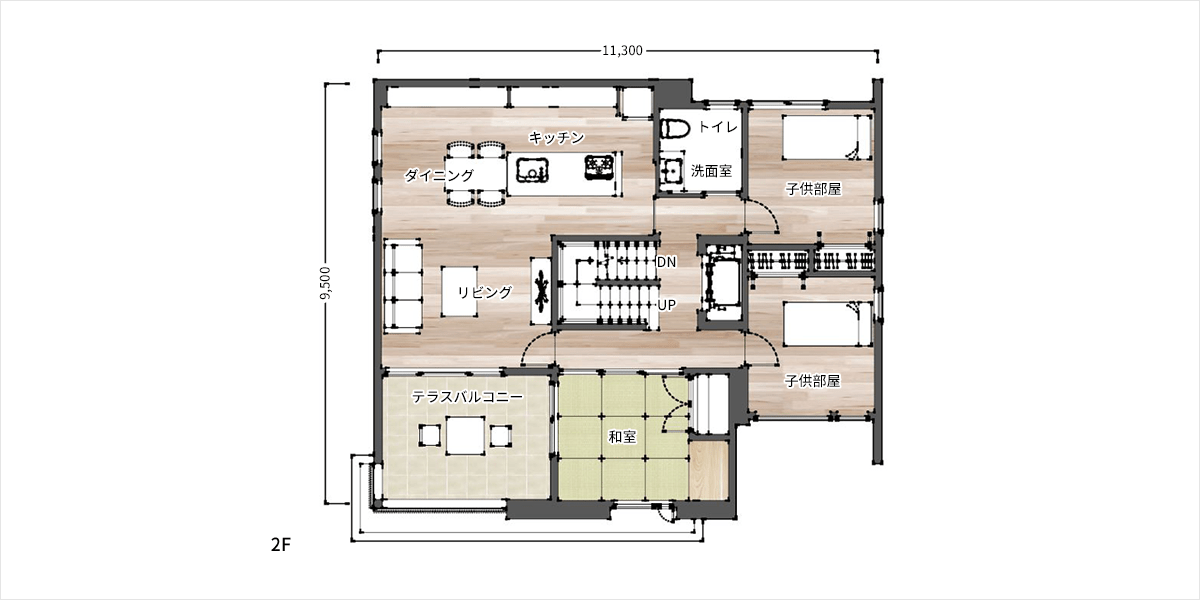 同居型 2F間取り