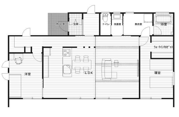 建物間取り