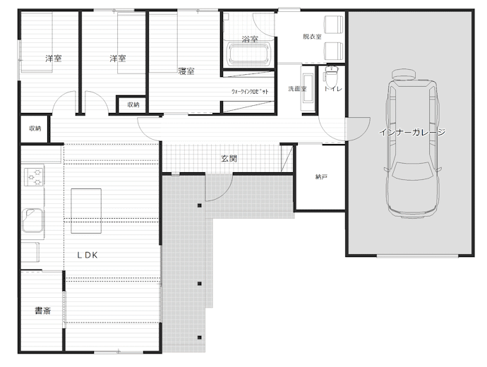 建物間取り