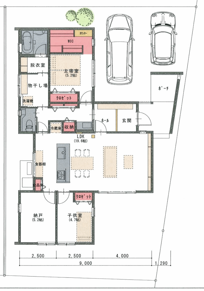 建物間取り