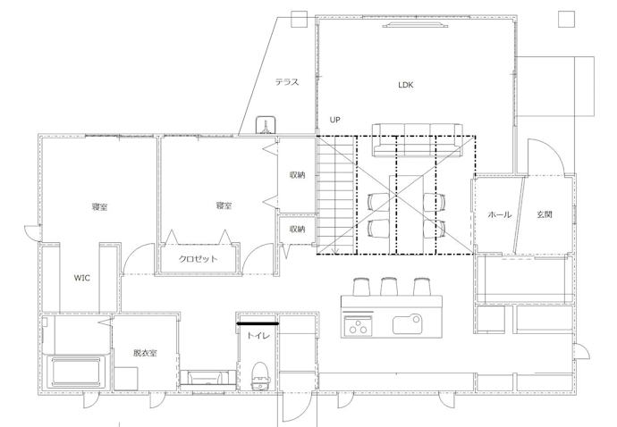 建物間取り