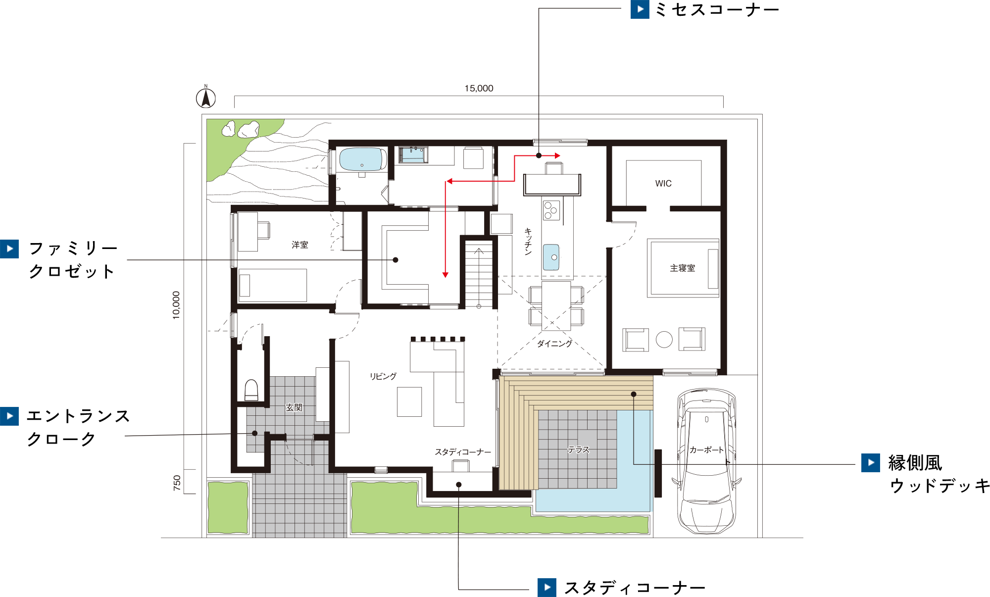 1.5階建てタイプ間取り